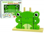 Puidust klotsid Lean Toys 3D Frog, 12 tk