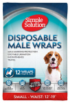 Koerte m&auml;hkmed Simple Solution Disposable Male Wraps, S, 12 tk valge