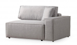 Nurgadiivan - voodi Atelier Del Sofa Pirlo, helehall v./tumehall v., vasak, 260 x 100 cm x 88 cm