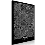 Reproduktsioon Artgeist Dark Map Of Paris, k-b-0075-b-a, 20 cm x 30 cm