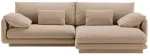 Nurgadiivan Micadoni Torino Velvet, liivakarva pruun v., parem, 250 x 170 cm x 83 cm