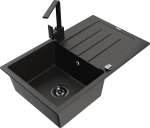 K&ouml;&ouml;givalamu koos kraaniga Mexen Bruno, vaik/graniit, 79.5 cm x 49.5 cm x 20 cm, kuldne/must