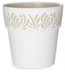 Lillepott Stefanplast Gaia, plastik, valge v.