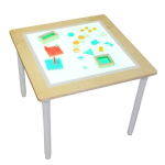 Multifunktsionaalne m&auml;ngulaud, sisseehitatud led valgustusega LED Light-Table colored, 55 cm x 55 cm