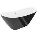 Vann, teisaldatav Mexen Lotos, 170 cm x 75 cm x 72 cm, ovaalne, valge/must