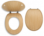 WC-poti prill-laud kaanega Ferro Bambus, pruun, 44 cm x 37.5 cm