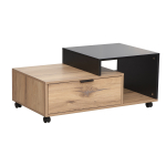 Kohvilaud Home4you Hannes, pruun v./must v., 90 cm x 50 cm x 40 cm