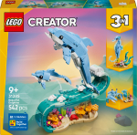 Konstruktor LEGO&reg; Creator 3 in 1 Mereloomad: ilusad delfiinid 31385, 542 tk