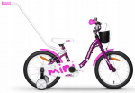 Lisaratastega laste jalgratas, laste Tabou Miss AL, valge v./violetne v., 18"