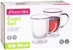 Topeltklaasist kruusikomplekt Kamille 9014, l&auml;bipaistev v., 0.37 l