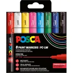 Universaalne markerite komplekt Posca Basis, &uuml;hepoolsed, mitmev&auml;rviline, 8 tk