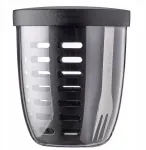Konteiner toidu jaoks, s&ouml;&ouml;giriistadega Mepal Ellipse, 0.6 l, 11 cm x 11 cm, must v.