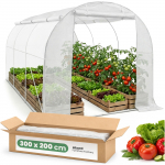 Akendega kaarjas kasvuhoone Akord Fabryka Mebli SZKOGRR32BIA, pol&uuml;et&uuml;leen, 2 x 3 m, valge v.