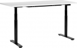 Arvutilaud reguleeritava k&otilde;rgusega Beliani Destin IV, 160 cm x 72 cm, 67 - 132 cm, valge v./must v.