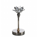 K&uuml;&uuml;nlahoidja Dalia, kristall/metall, &Oslash; 12 cm, 24 cm, must v.