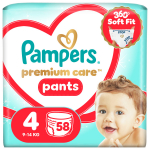 P&uuml;ksm&auml;hkmed Pampers Premium Care Pants, 4 suurus, 58 tk