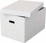Kaanega hoiukarp, esemete hoidmiseks, komplekt Esselte 628286, valge v., 51 x 35.5 x 30.5 cm