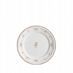Taldrik magustoidu Homla Greta, 21 cm x 21 cm, valge v./kollane v./oranž v.