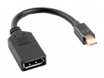 Adapter Lanberg mini Displayport (M) -> DisplayPort (F) AD-0003-BK Displayport, Mini Display Port female, 0.1 m, must v.