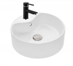 Vannitoa kraanikauss Invena Rondi, keraamiline, 47 cm x 47 cm x 15.5 cm