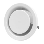 Ventilatsiooniplafoon Europlast DMK125, valge v., 125 mm