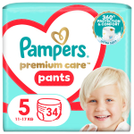 P&uuml;ksm&auml;hkmed Pampers Premium Care Pants, 5 suurus, 11 - 17 kg, 34 tk