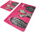 Vannitoamattide komplekt Foutastic Cacto 359CHL2491, mitmev&auml;rviline, 100 cm x 60 cm