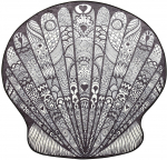 Vannitoa p&otilde;randamatt Foutastic Maris 359CHL4296, valge v./must v., 140 cm x 140 cm, &Oslash; 140 cm