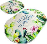 Vannitoamattide komplekt Foutastic Hello Summer 359CHL4506, mitmev&auml;rviline, 100 cm x 60 cm