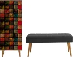 Esiku m&ouml;&ouml;blikomplekt Kalune Design Filinta 723 - 1053, sise, antratsiit v./tamm v./eriv&auml;rviline