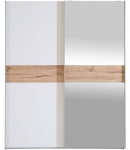 Riidekapp Forte TESS823E5-C485, valge v., 61.2 cm x 170.3 cm x 210.5 cm, peegliga