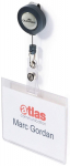 Visiitkaardi &uuml;mbris Durable With Badge Reel 813819, l&auml;bipaistev v.