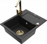 K&ouml;&ouml;givalamu Mexen Enzo 6506-73-670300-50, graniit, 57.6 cm x 46.5 cm x 17.4 cm, kuldne/h&otilde;be/must