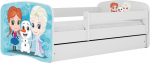 Lastevoodi Kocot Kids Babydreams Frozen Land, valge v., 80 x 160 cm, ilma voodipesukastita, ilma madratsita