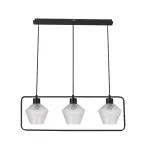 Valgusti rippuv Candellux Lighting Niko, E27, 3 x 40 W, l&auml;bipaistev v./must v. / must v., 15 x 24 cm