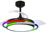 Laeventilaator koos lambiga CristalRecord Antila Mini RGB, 45 W, 1 tk