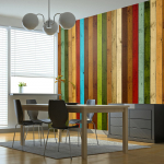 Fototapeet Artgeist Wooden Rainbow XLFTNT1584SAM, 193 cm x 245 cm
