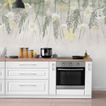 Fototapeet Artgeist Home Herbarium - Subtle Floral Motif With Flowers In Watercolour Style, 70 cm x 70 cm