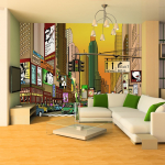 Fototapeet Artgeist Vibrant City - Ny LFTNT0729SAM, 154 cm x 196 cm