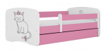 Lastevoodi Kocot Kids Cat, valge v./roosa v., 80 x 180 cm, ilma voodipesukastita, ilma madratsita