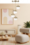 Valgusti rippuv Opviq Chandelier Kure 8710-4, E27, kuldne v.