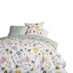 Voodipesukomplekt TODAY Coo, valge v./mitmev&auml;rviline, 63 x 63 cm, 220 x 240 cm