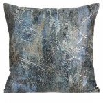 Dekoratiivpadjap&uuml;&uuml;r Ester, grafiit/t&uuml;rkiissinine, 45 cm x 45 cm