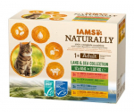 Kassi m&auml;rgtoit IAMS Naturally Land & Sea Collection, kalaliha/liha, 0.085 kg x 12 tk
