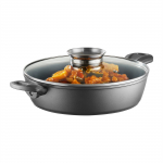 Praepann kaanega Ambition Qualum Ceramic Stone Verso, &Oslash; 28 cm, alumiinium