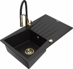 K&ouml;&ouml;givalamu koos kraaniga Mexen Cesar, vaik/graniit, 77.5 cm x 47 cm x 19 cm, must