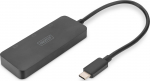 USB jaotur Digitus MST Hub USB Type-C Male, 3 x DisplayPort Female, 0.15 m, must v.
