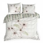 Voodipesukomplekt PT-252, valge v./roheline v./roosa v., 70 x 80 cm, 200 x 220 cm