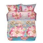 Voodipesukomplekt Rustilė Gerbera 1114, mitmev&auml;rviline, 60 x 60 cm, 210 x 220 cm