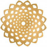 Lauamatt Ambition Glamour, 38 cm x 38 cm x 38 cm, Kuldne